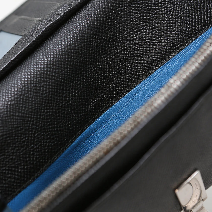 Bulgari black leather wallet