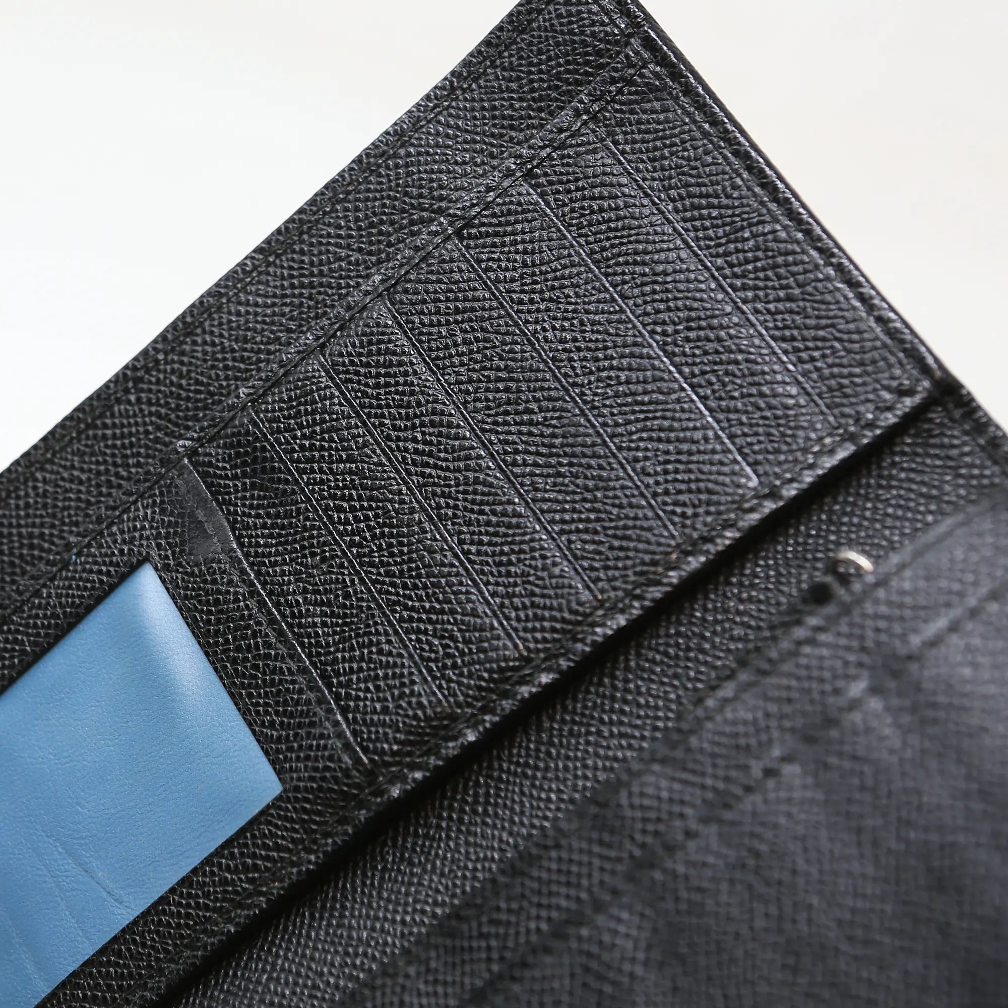 Bulgari black leather wallet