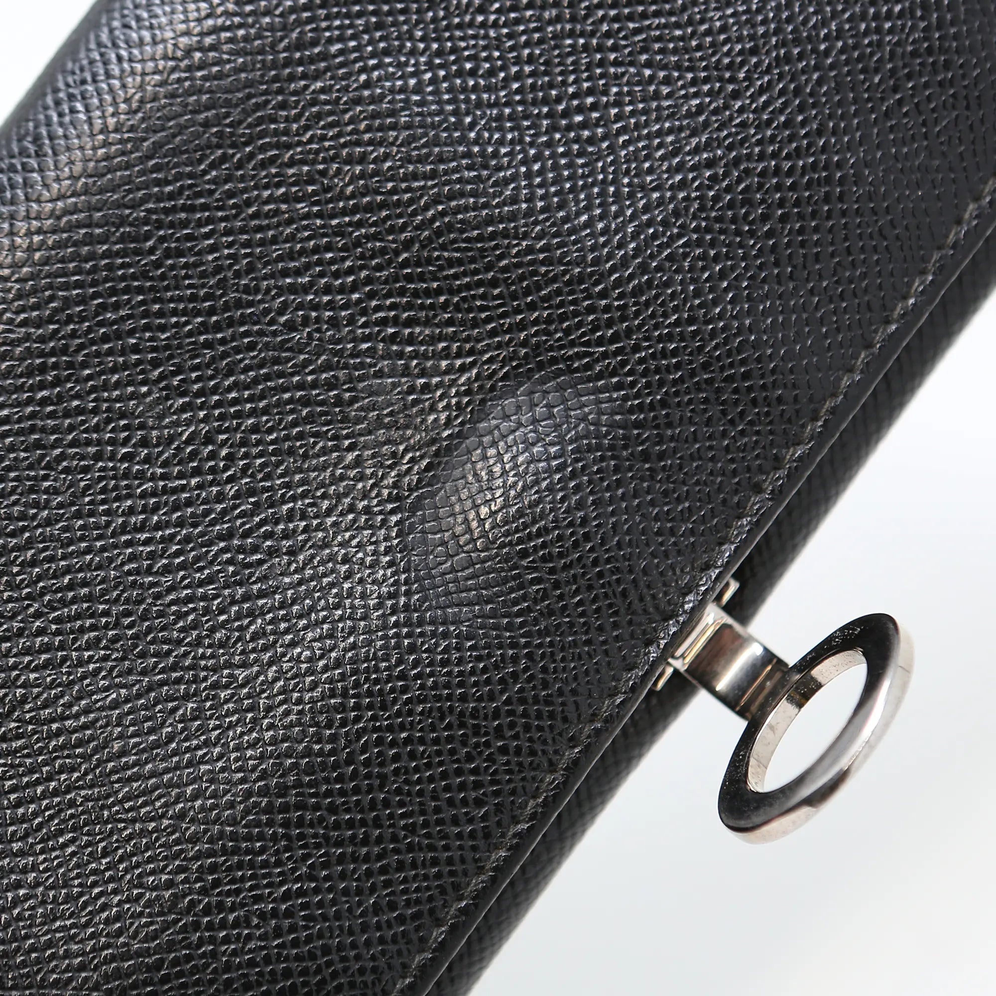 Bulgari black leather wallet