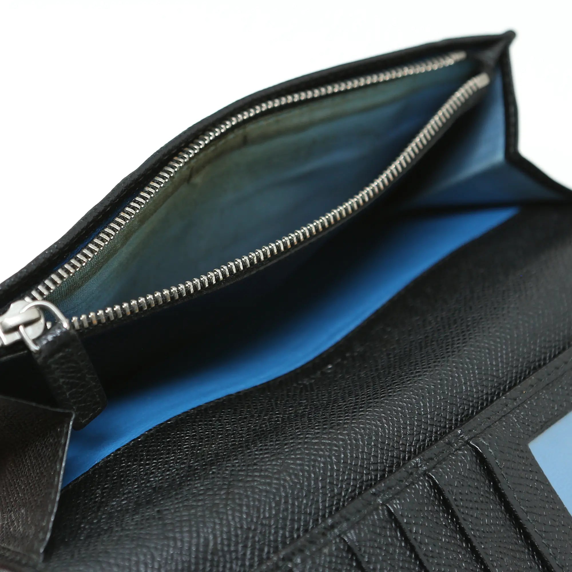 Bulgari black leather wallet