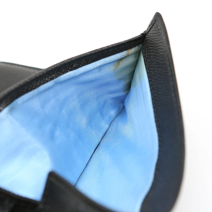 Bulgari black leather wallet