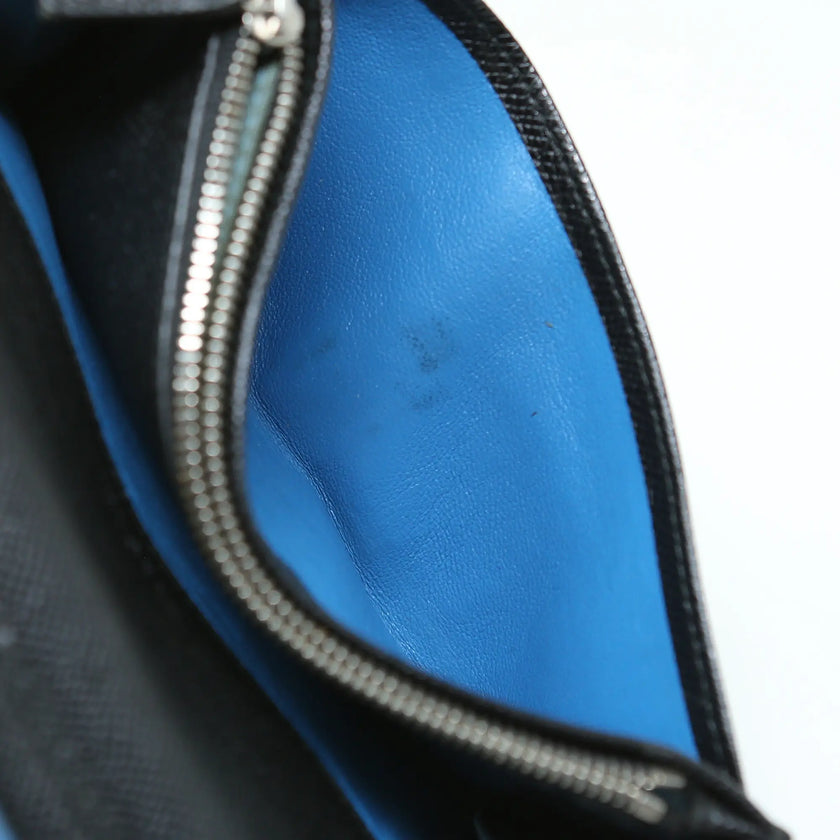 Bulgari black leather wallet