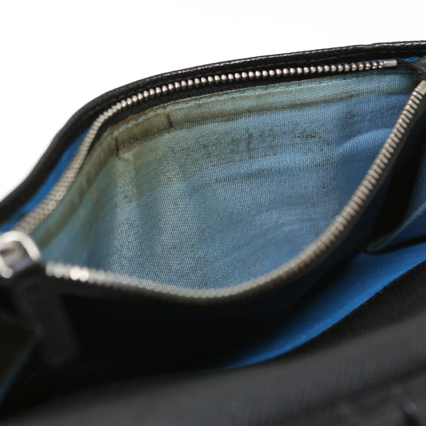 Bulgari black leather wallet