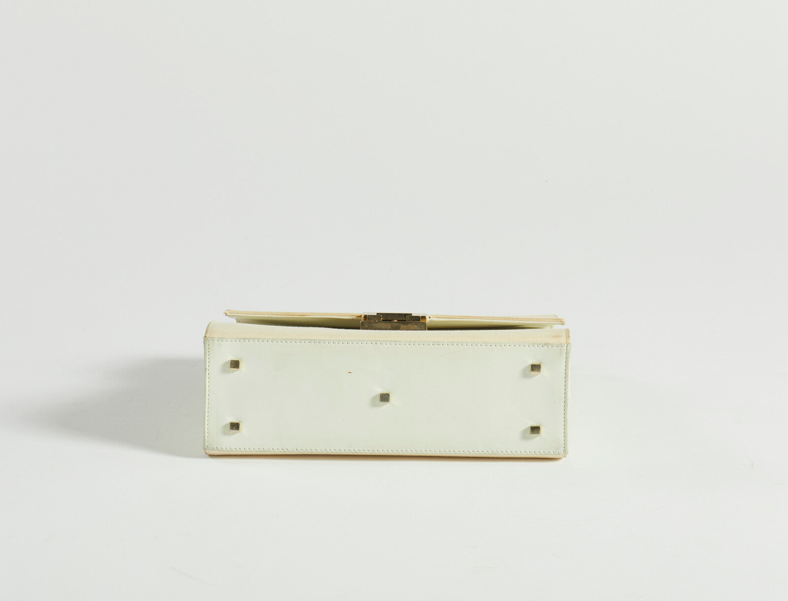 Borsa a mano Gucci anni '90 in pelle e tessuto beige