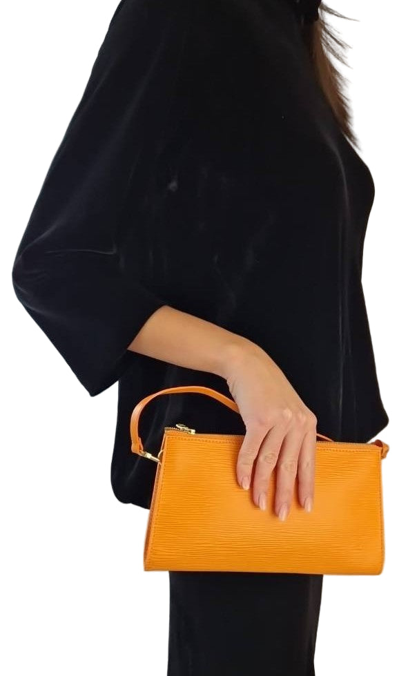 Pochette Louis Vuitton Epi pelle arancione