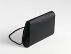 schwarze Satin-Clutch von Christian Dior