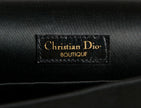 schwarze Satin-Clutch von Christian Dior
