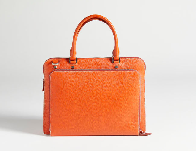 Borsa per computer Salvatore Ferragamo  pelle Epi arancione