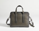 Salvatore Ferragamo Laptoptasche aus schwarzem geräuchertem Leder