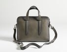 Salvatore Ferragamo Laptoptasche aus schwarzem geräuchertem Leder