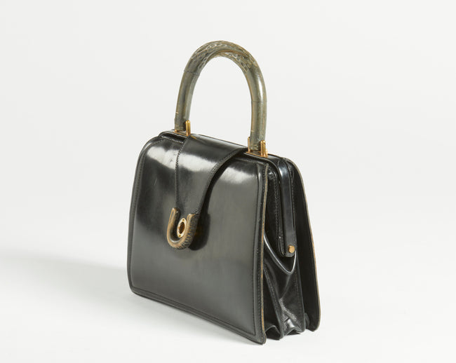 Borsa a mano Gucci con manici effetto bamboo