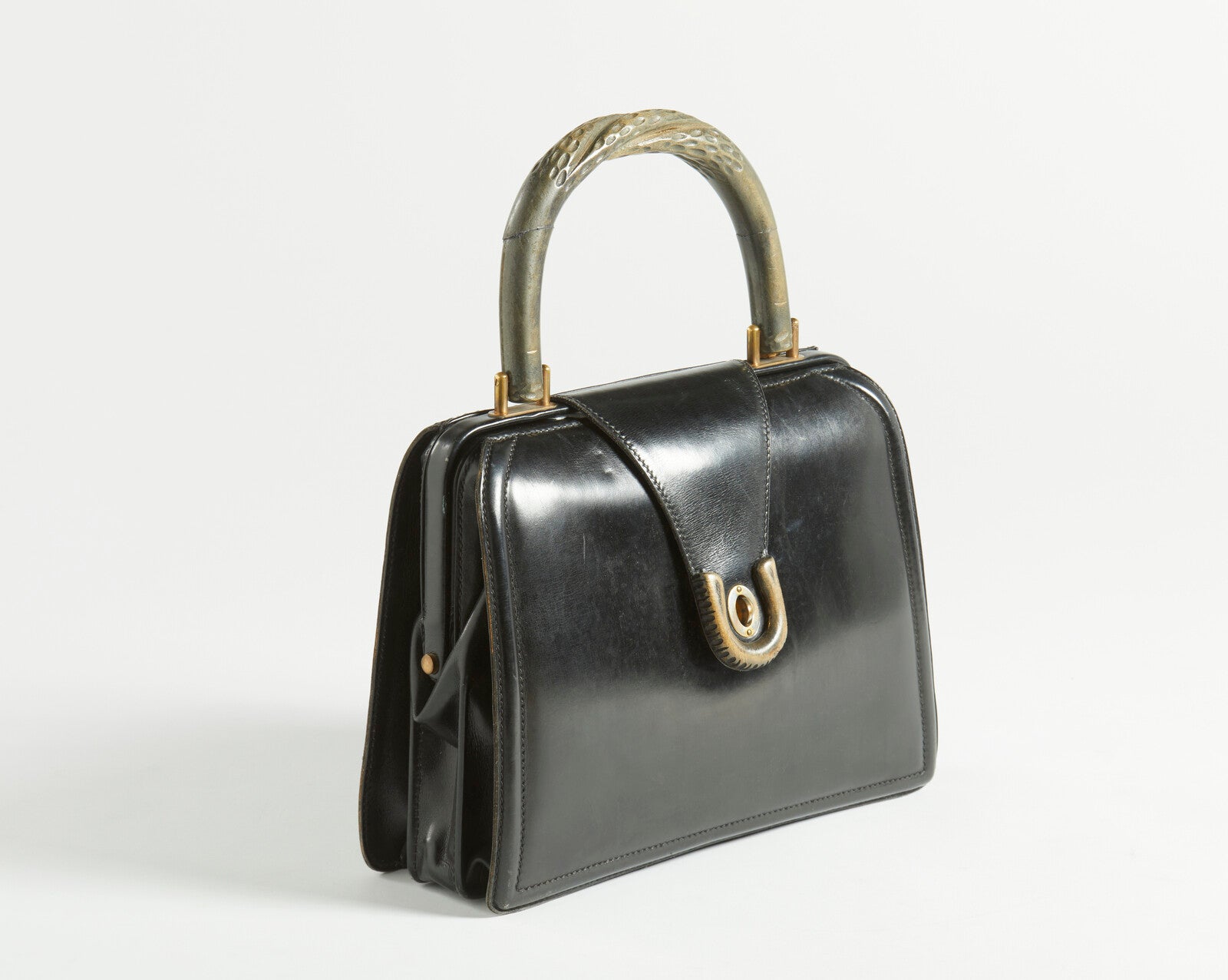 Borsa a mano Gucci con manici effetto bamboo