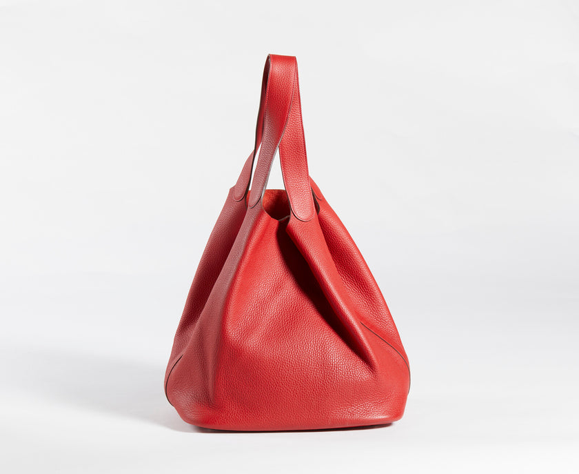 Borsa a spalla Hermès  Picotin  Lock 26  pelle rossa