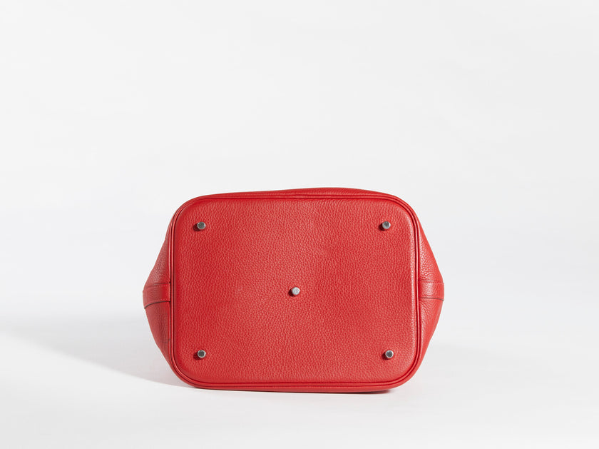 Borsa a spalla Hermès  Picotin  Lock 26  pelle rossa