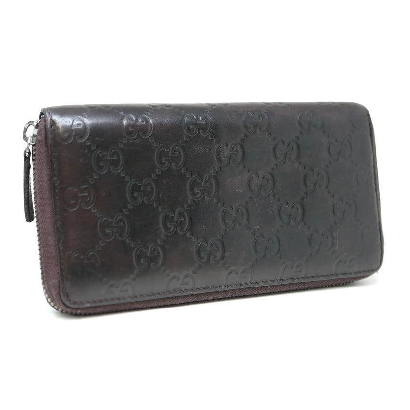 Portafoglio Gucci pelle Guccissima marrone