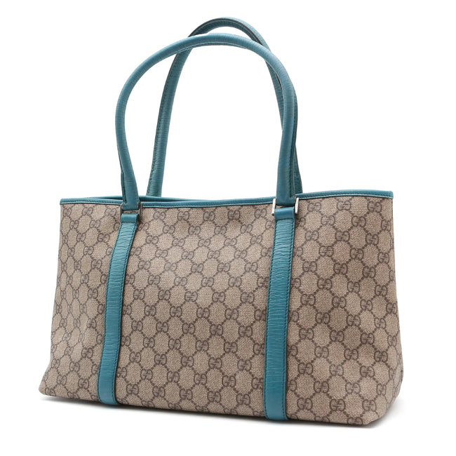 Borsa a spalla Gucci Joy  Tote GG Supreme  monogram beige e azzurra