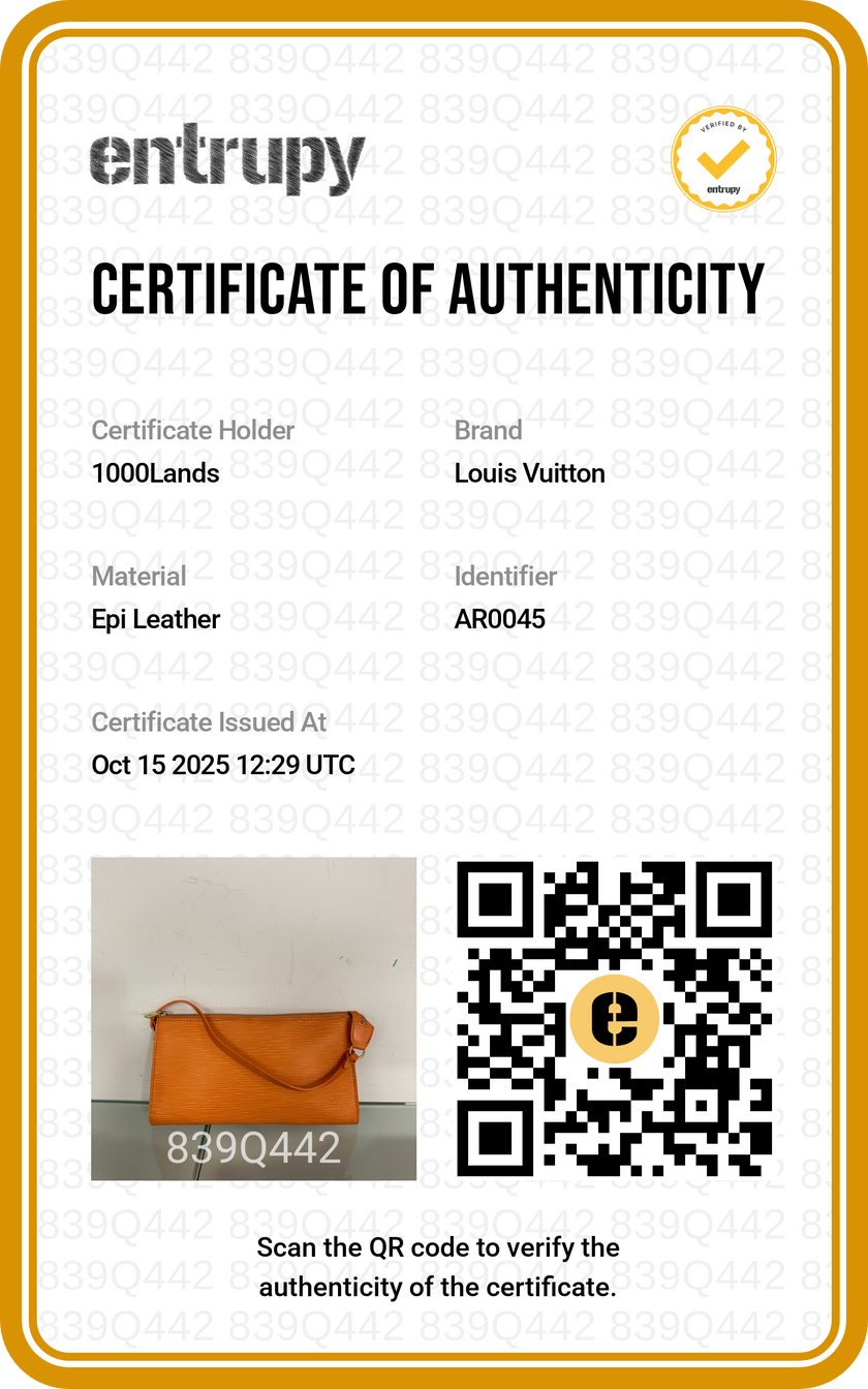 Pochette Louis Vuitton Epi pelle arancione