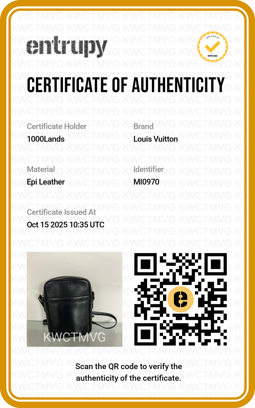 Louis Vuitton Danube Schultertasche aus schwarzem Epi-Leder