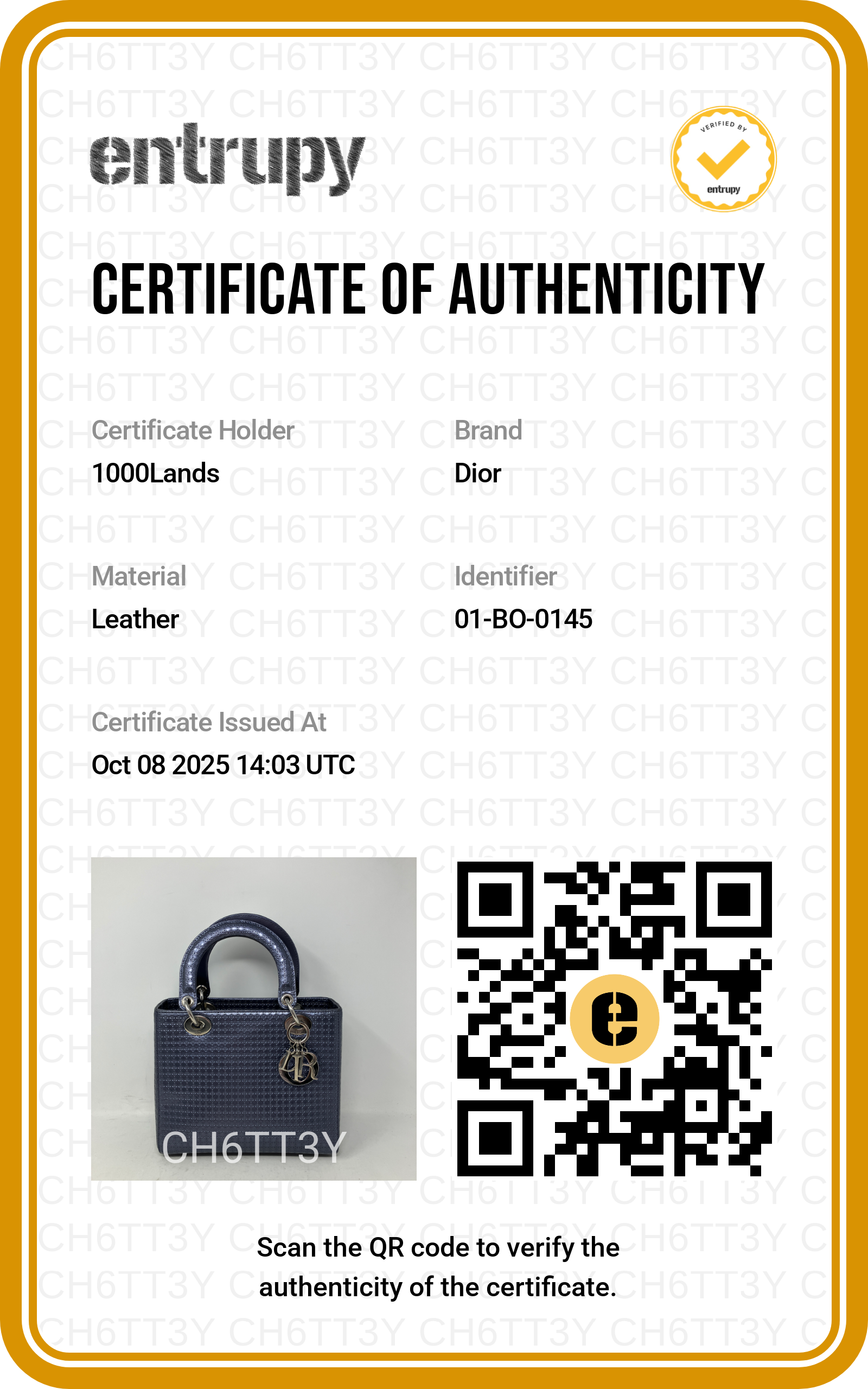 Borsa a mano Christian Dior, modello Lady Dior edizione limitata, grigio metallizzato