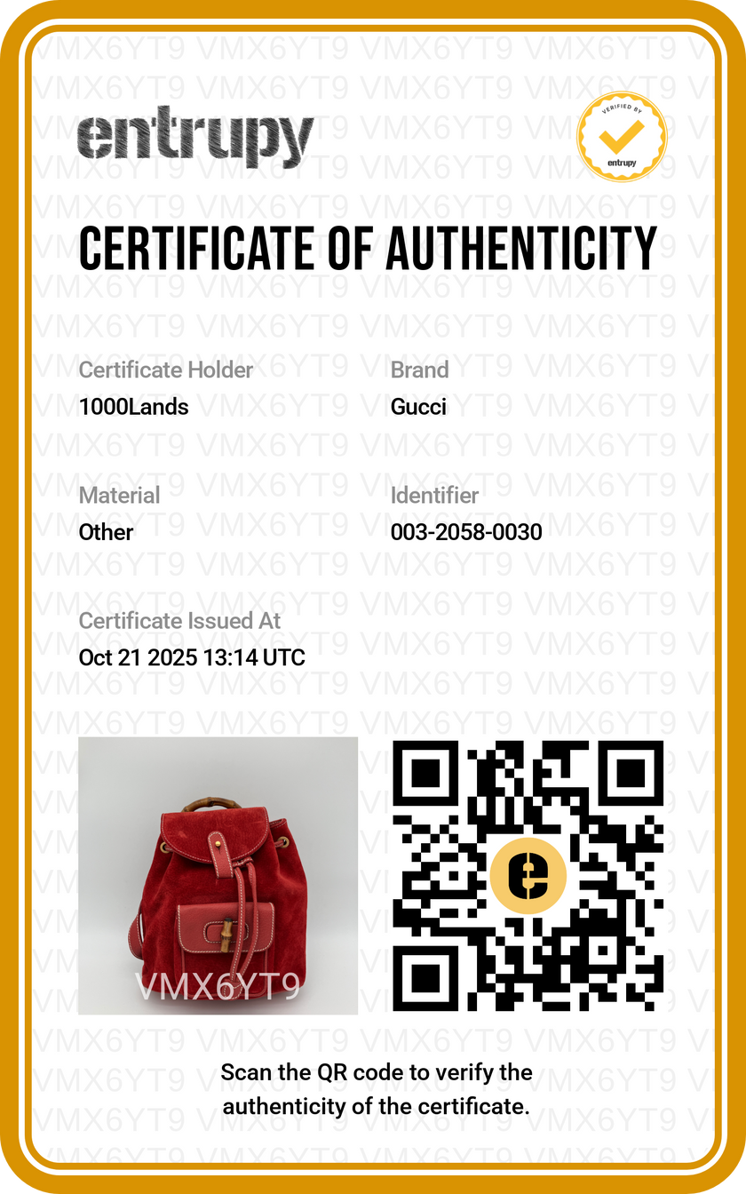 Zaino Gucci Bamboo Camoscio Rosso Vintage