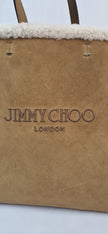 Borsa a mano Jimmy Choo suede beige