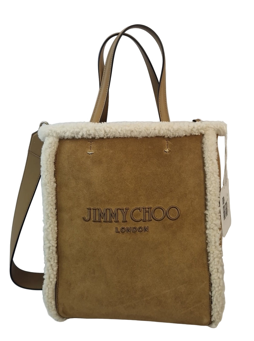 Borsa a mano Jimmy Choo suede beige