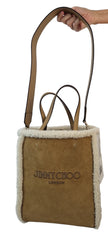 Borsa a mano Jimmy Choo suede beige