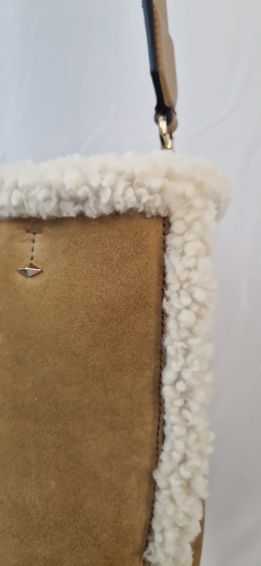 Borsa a mano Jimmy Choo suede beige