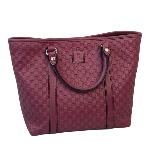 Borsa a mano Gucci Micro Guccissima rosa porpora