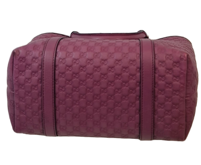 Borsa a mano Gucci Micro Guccissima rosa porpora