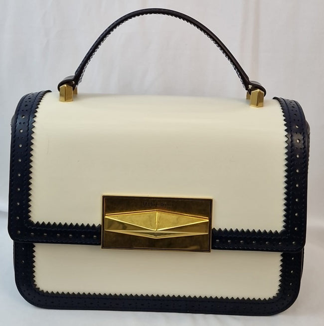 Borsa a mano Jimmy Choo avorio nera
