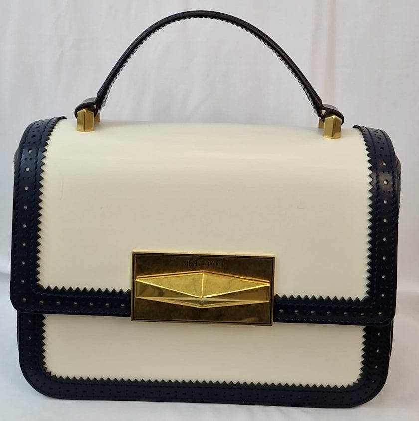 Borsa a mano Jimmy Choo avorio nera