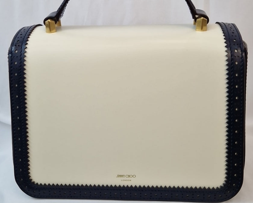 Borsa a mano Jimmy Choo avorio nera