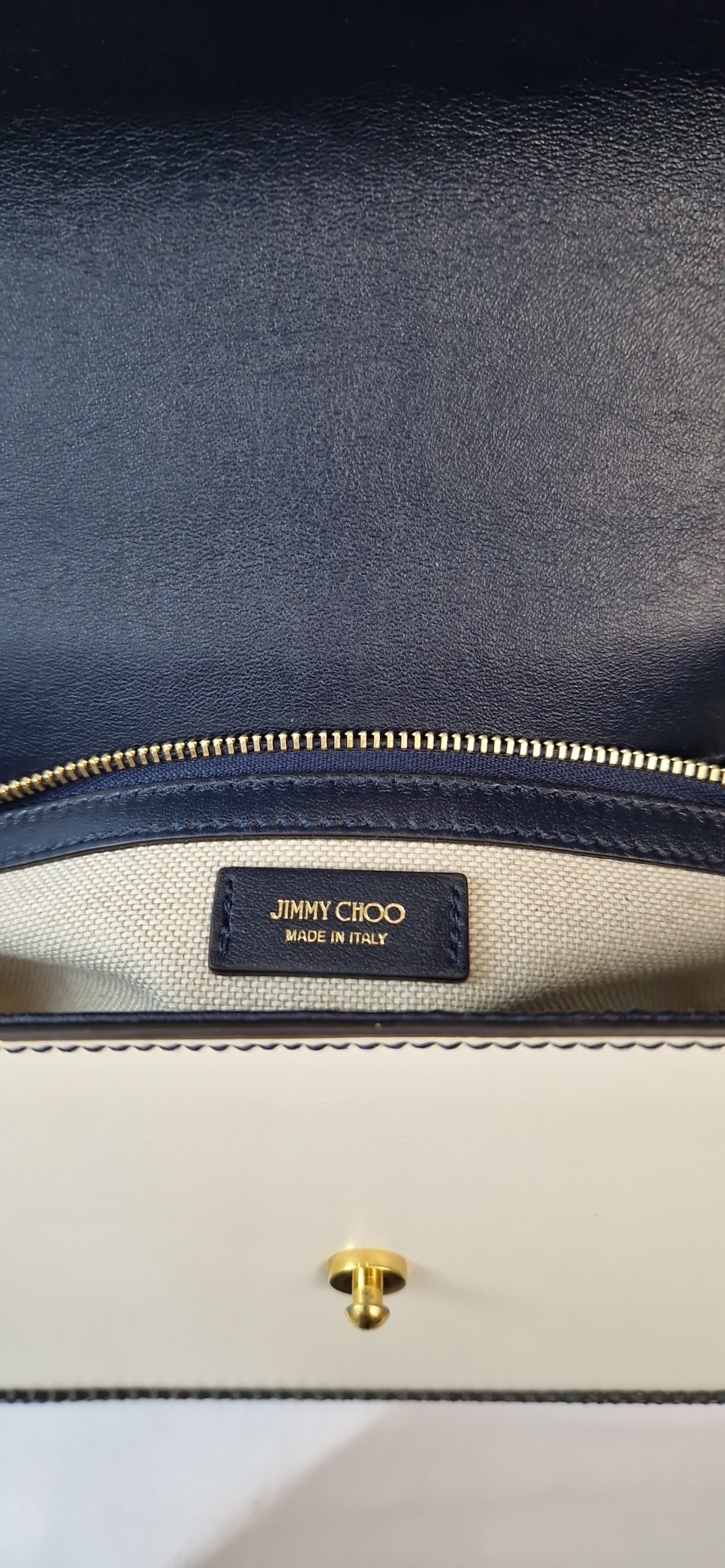 Borsa a mano Jimmy Choo avorio nera
