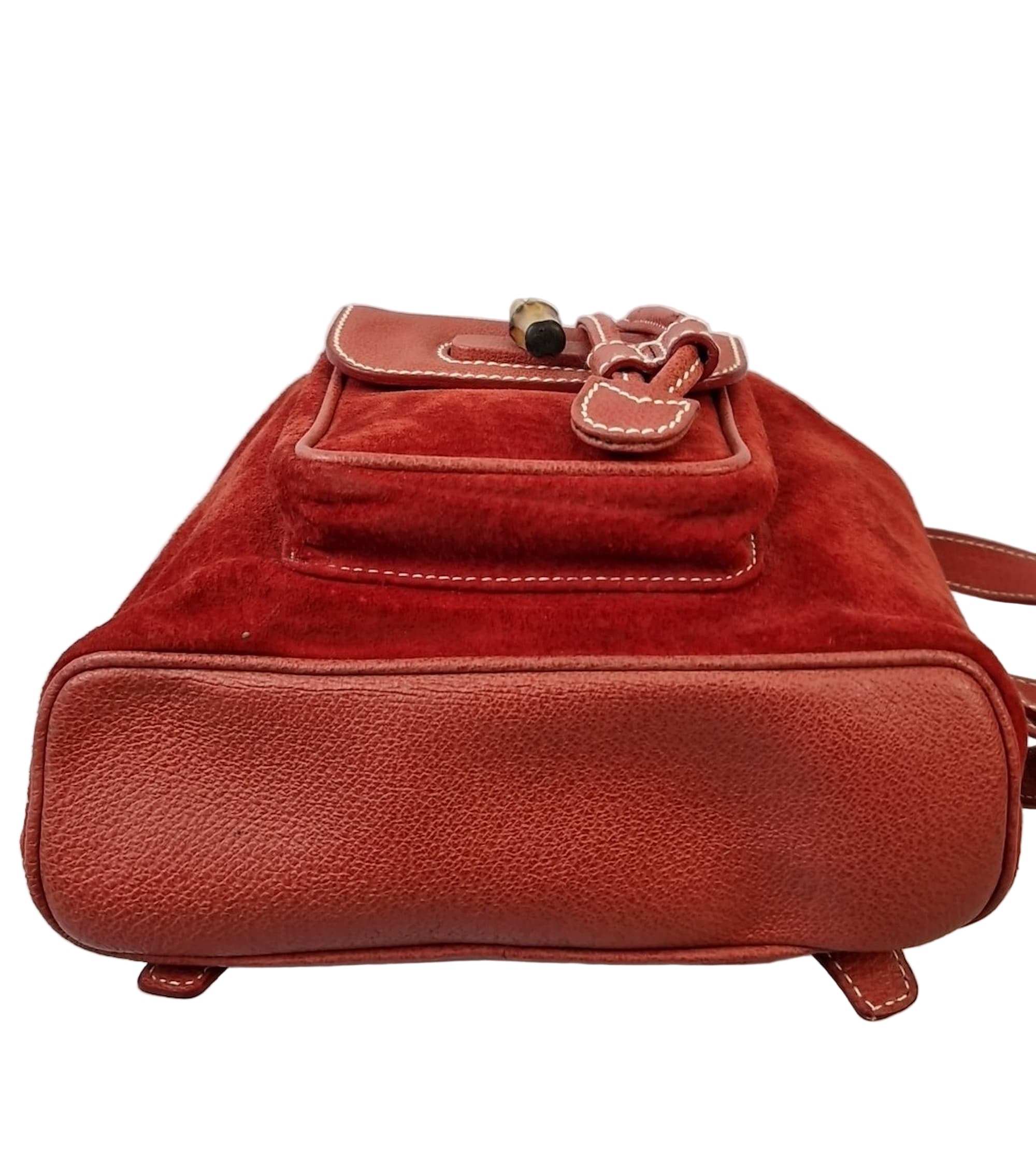 Zaino Gucci Bamboo Camoscio Rosso Vintage