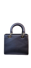 Borsa a mano Christian Dior, modello Lady Dior edizione limitata, grigio metallizzato