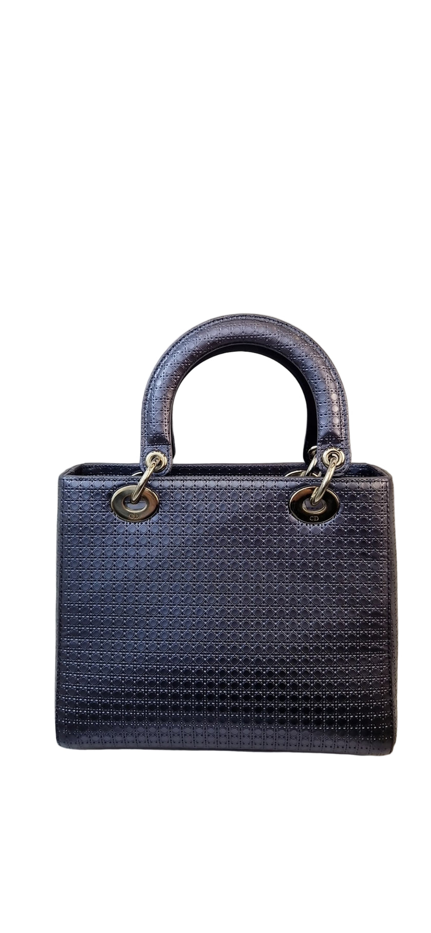 Borsa a mano Christian Dior, modello Lady Dior edizione limitata, grigio metallizzato