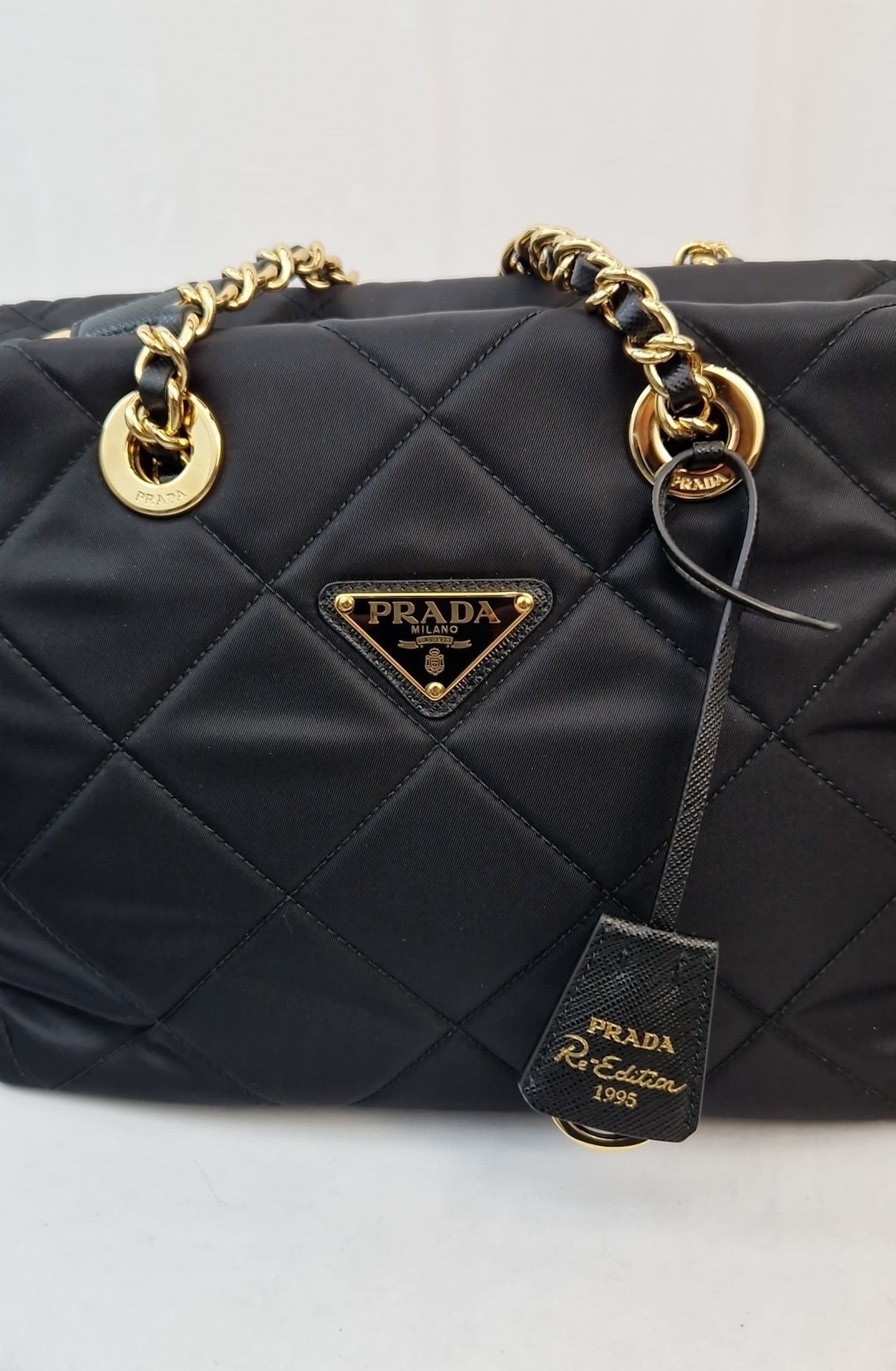 Borsa a tracolla Prada nylon nera