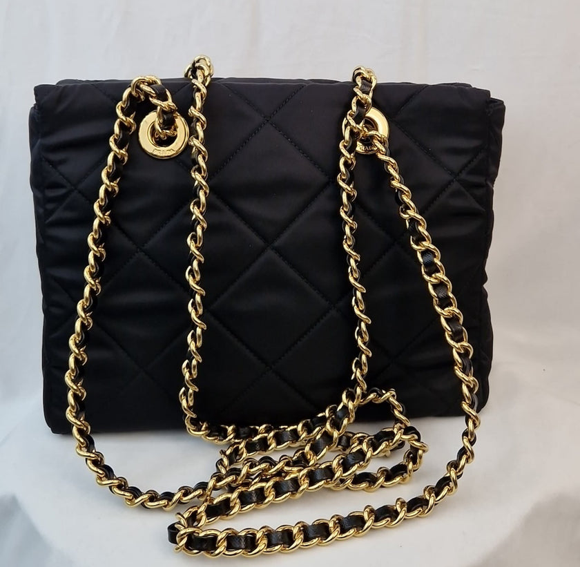 Borsa a tracolla Prada nylon nera