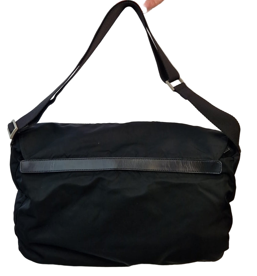 Borsa a tracolla Prada nylon nero