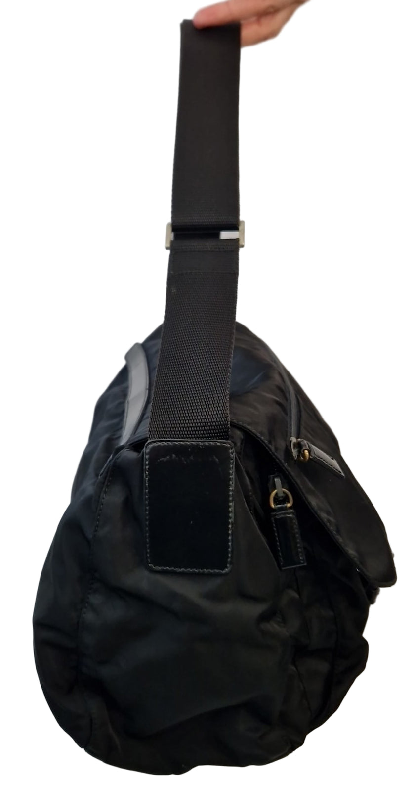 Borsa a tracolla Prada nylon nero