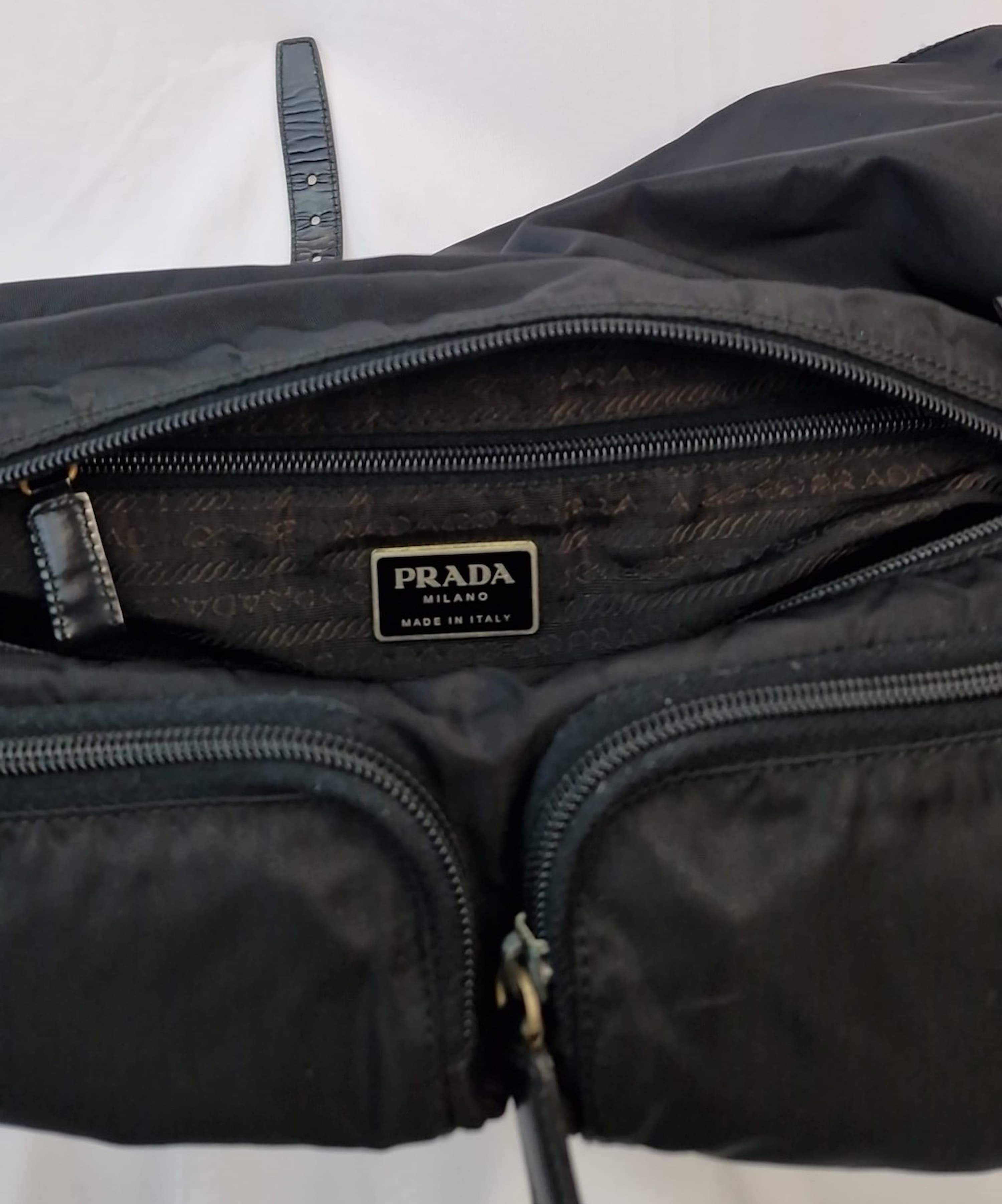 Borsa a tracolla Prada nylon nero