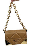 Borsa a mano Prada color beige e bordi oro