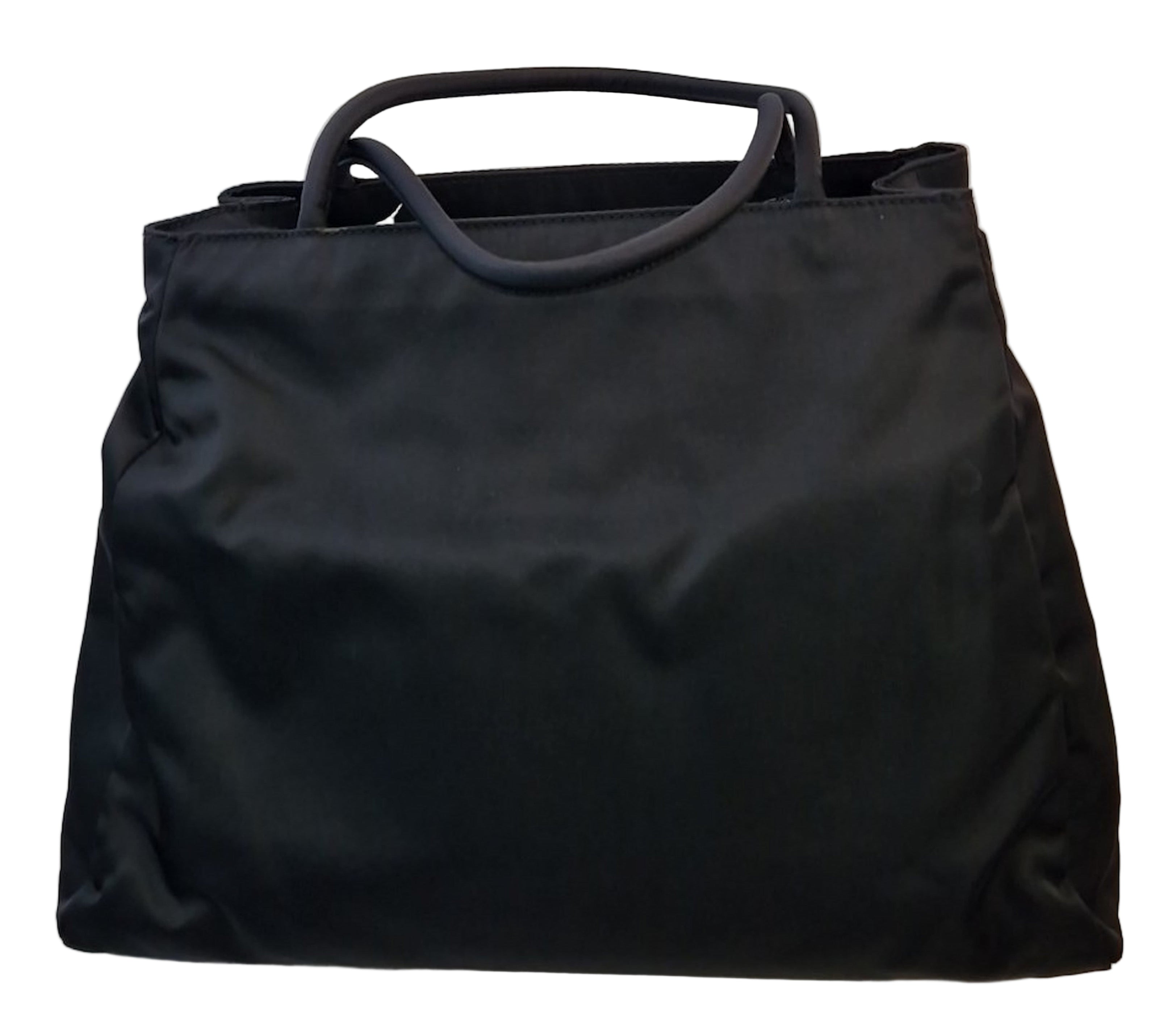 Borsa a spalla Prada City in tessuto nero