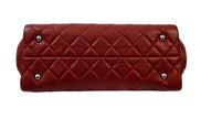 Borsa a mano Chanel Wallet Tote Caviar pelle rossa trapuntata