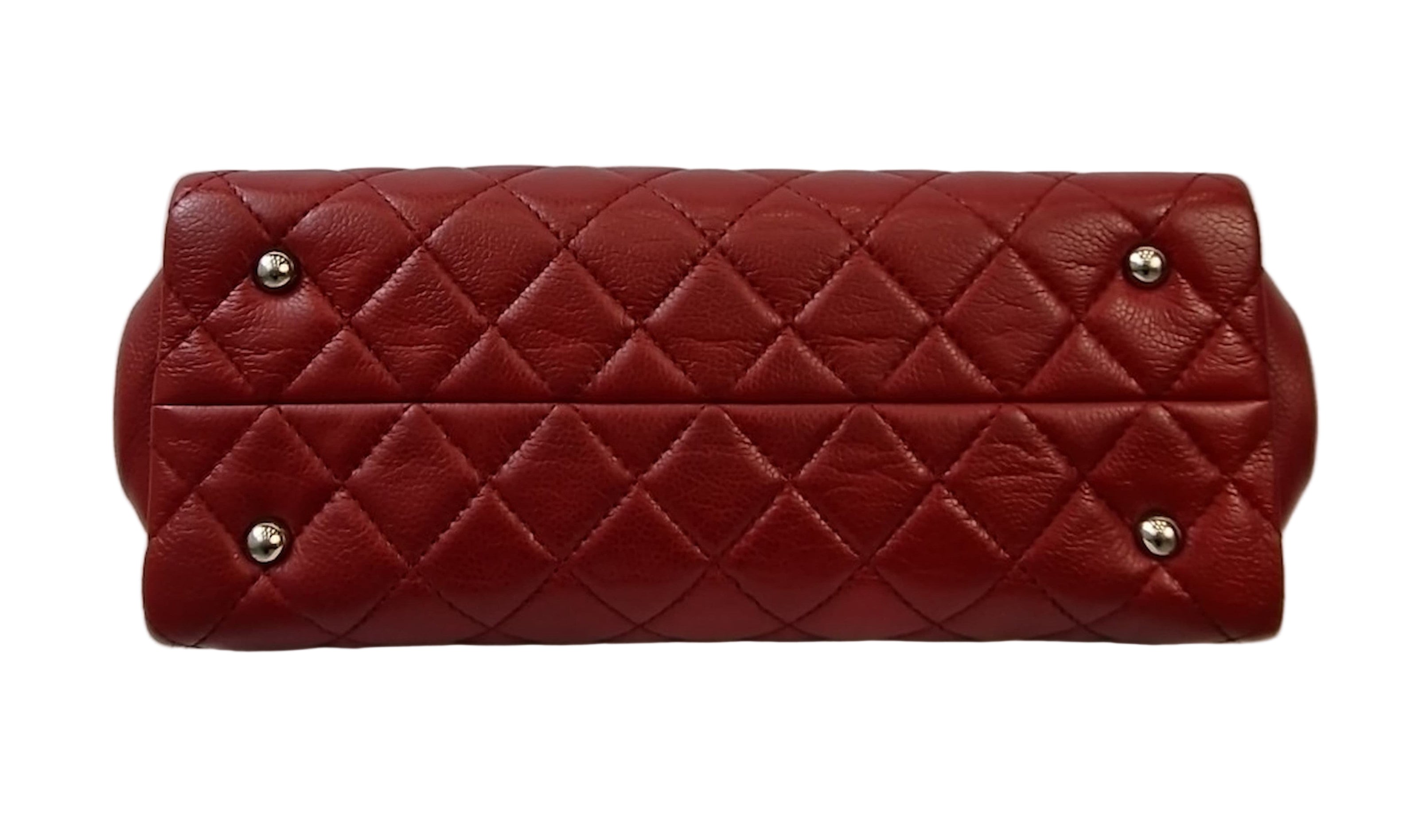 Borsa a mano Chanel Wallet Tote Caviar pelle rossa trapuntata