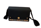 Borsa a tracolla Burberry Note in pelle nera