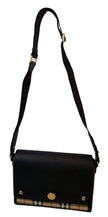 Borsa a tracolla Burberry Note in pelle nera