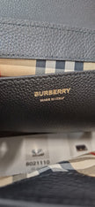 Borsa a tracolla Burberry Note in pelle nera
