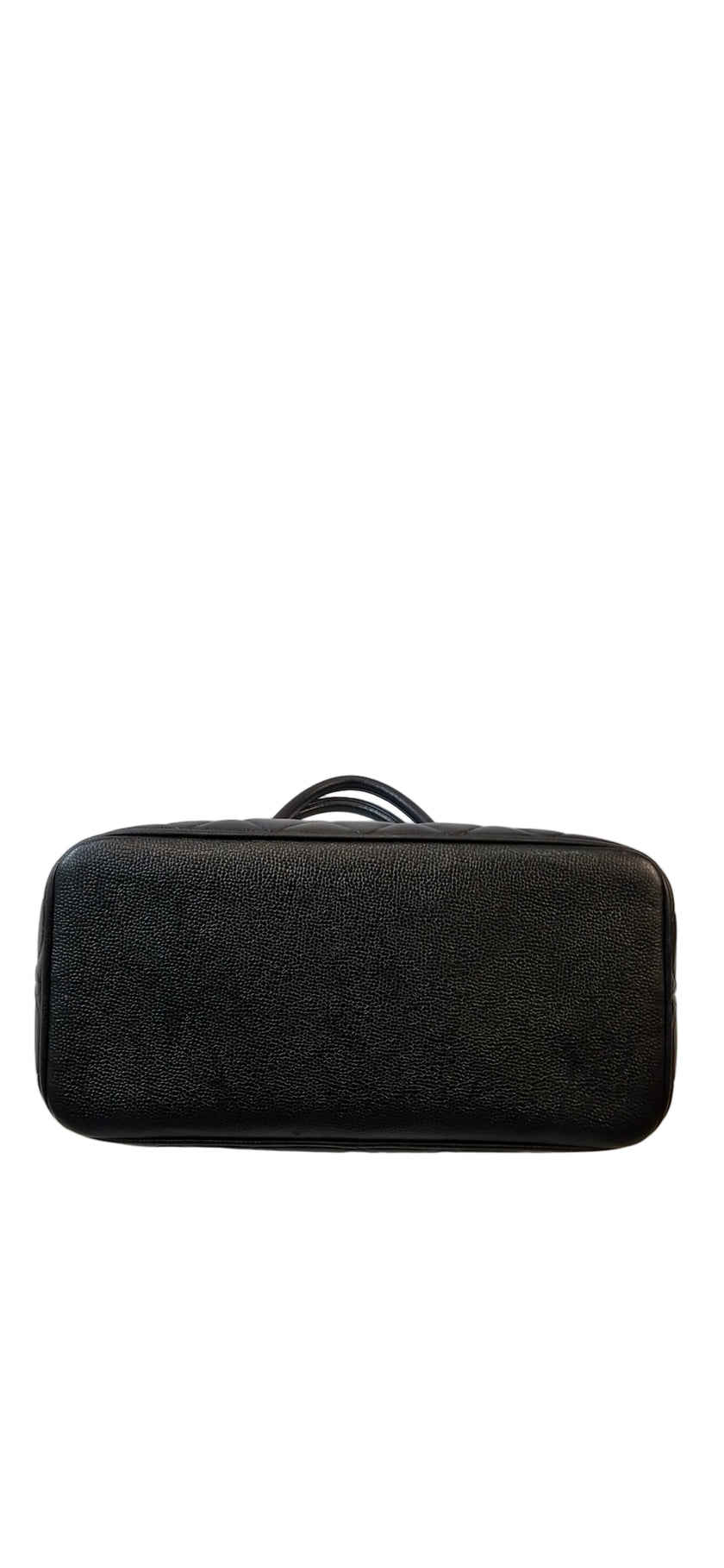 Borsa a mano Chanel Medaillon pelle Caviar nera martellata